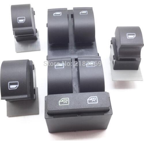 4B0 959 851 / 4B0 959 855A For Audi A3 A6 C5 RS6 S6 Allroad 1998 - 2004 Single Master Power Window Switch Panel Button