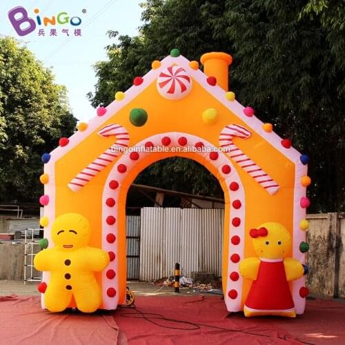 Free shipping 5mH Inflatable Candy Arch For Xmas Decoration / 16ft Inflated Christmas Archway With Lighting - Toys