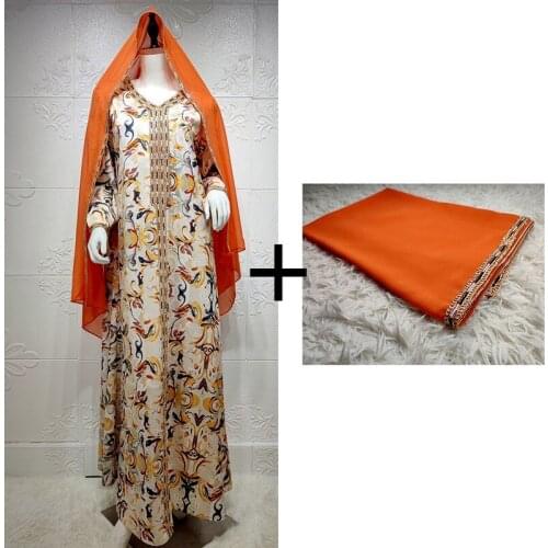 Hijab Dress Turkey Arabic Dubai Muslim Abaya Kaftan Moroccan Flowers Print Boho Long Dresses Djellaba Femme Robe Indienne