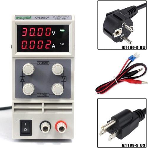 WANPTEK Voltage Regulators/Stabilizers Display Adjustable laboratory 0.01V 0.001A KPS305DF 30V 5A Switch DC Power Supply