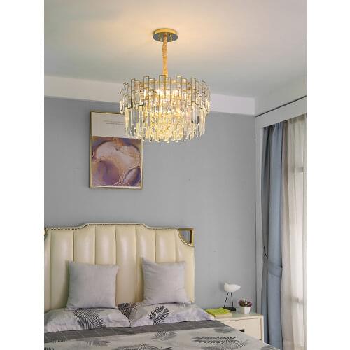 Rostmodern Light Luxury Living Room Set Crystal Chandelier Villa High-end lamp Dining room Lamp luxury Bedroom Suspension Lamp