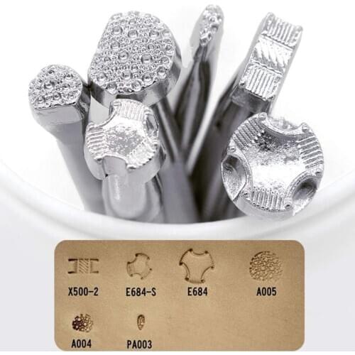 Leather Printing Tool 11cm Alloy Carving Making Craft Punch Stamps Handmade Sculpture Printed DIY A004 A005 E684-S PA003 X500-2