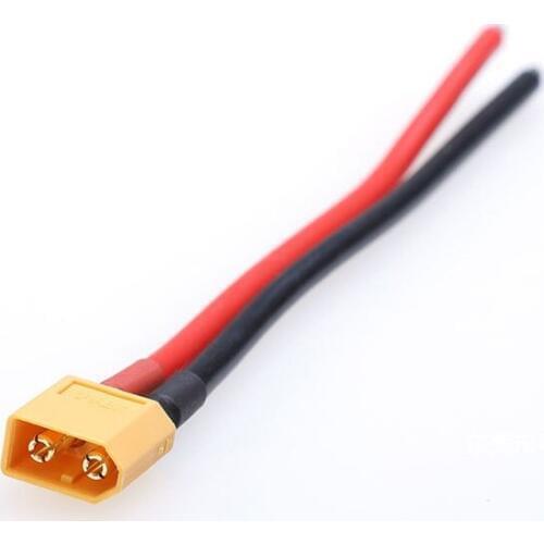 XT60 Connector Male W/Housing 10CM Silicon Wire 14AWG XT-60 PLUG