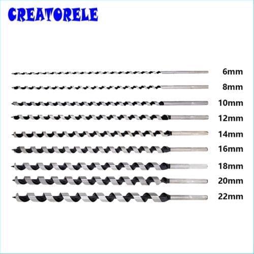 1pcs 460mm Twist wood Drill Bit 6/8/10/12/14/16/18/20/22/25mm New For Metal Quality Sarbon Steel bits Woodworking Tools