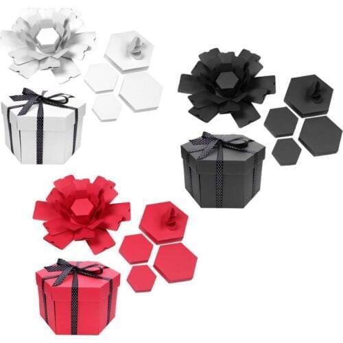 Surprise Hexagonal Exploding Boxes Handmade Album Birthday Gifts Photo Customization Perfume Cosmetic for Anniversary Presen