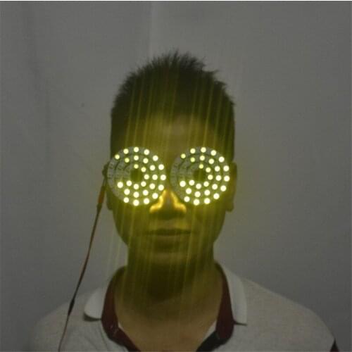 M94 Party dance led costumes luminous dj glasses RF remote control colorful led glasses robot men rave wears props disco show dj