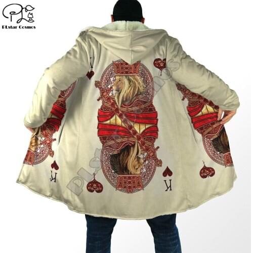PLstar Cosmos Lions 3D Print 2021 New Fashion Winter Men/Women Hooded Cloaks Fleece Wind Breaker Unisex Casual Warm Overcoat L33