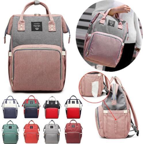 LEQUEEN Diaper Bag Baby Care Large Capacity Mom Backpack Mummy Maternity Wet Bag Waterproof Baby Pregnant Bag