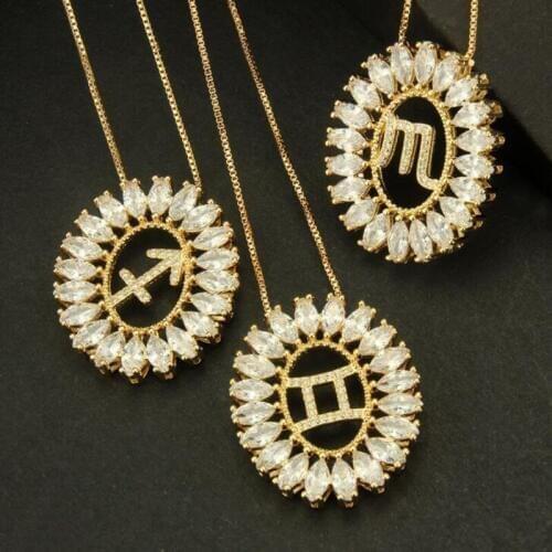 ZHAOTANGHESILVERJEWELTY Women's Pendants Zodiac Signs