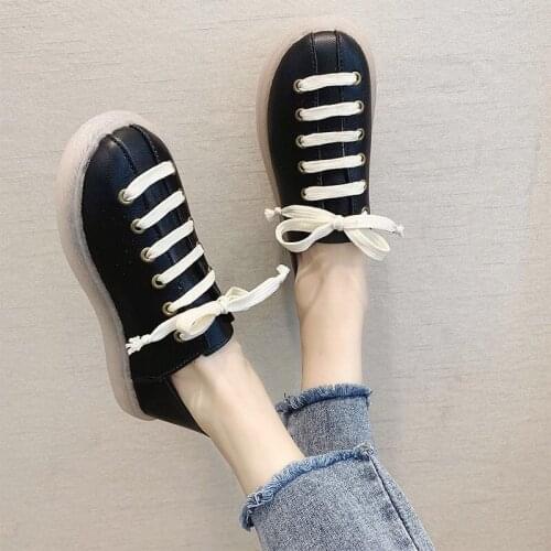 Net Red White Shoes Women 2021 New Korean Version of The Wild Flat Womens Shoes Fashion Casual Shoes Pedal Lazy Shoes