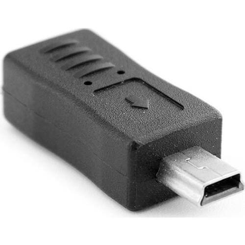 1 PC Black Micro USB Female to Mini USB Male Adapter Charger Converter Adaptor