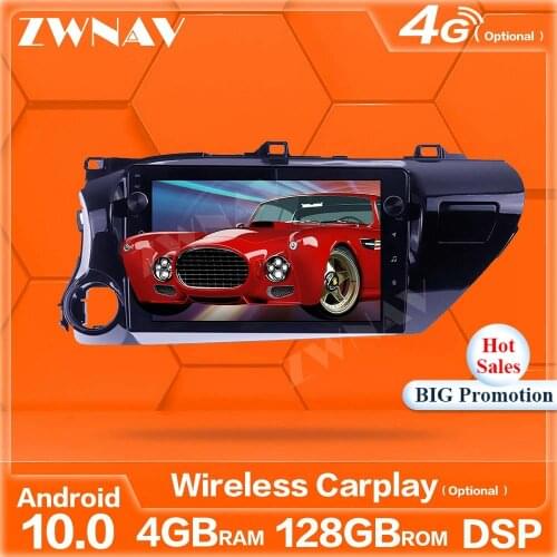 128GB Carplay Android10 Screen Car Player GPS Navi For Toyota Hilux 2016 2017 2018 Auto Radio Stereo Multimedia Player Head Unit