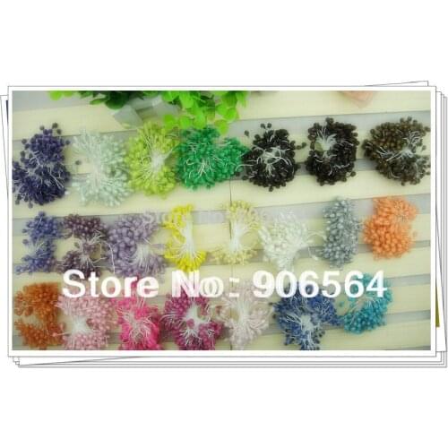 22 colors mixed socking flower stamen Great glitter stamen pistil cake decoration DIY Charming Millinery flower 1800pairs/lot