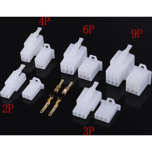 5set/lot 2.8mm 2/3/4/6/9 pin Automotive electrical wire auto/car 2.8 Connector for E-Bike,Automobile,Motorcycle