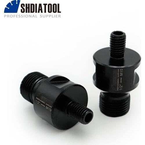 SHDIATOOL 2pcs Adapter for M10 Male Thread To 1/2 inch Male Thread Fit for CNC Machine