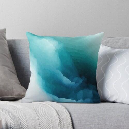 “Inner Calm” Turquoise Modern Abstract Polyester Decor Pillow Case Home Cushion Cover 45*45cm