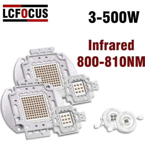 COB Chip Infrared IR 800-810nm 3W 5W 10W 20W 30W 50W 100W 200W 300W LED Lamp Bulb Beads 3 5 10 20 30 50 100 300 W Watt