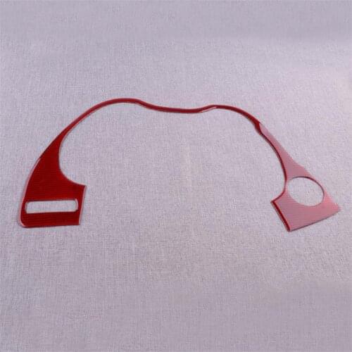 CITALL Dashboard Speedometer Gauge Decoration Instrument Panel Trim Fit for Infiniti Q50 Q60 2014-2018 2019 Red Carbon Fiber