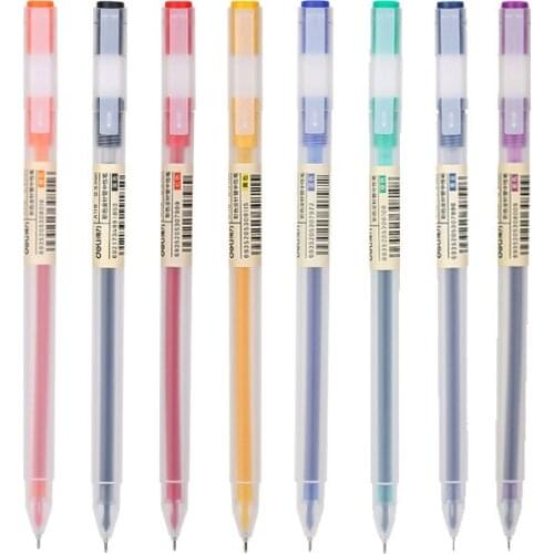DELI Full Needle Gel Pen 4 Pcs A119 Office Marking Pen 0.5mm Student with Multi-color Water-based Pen Writing Painting Tools