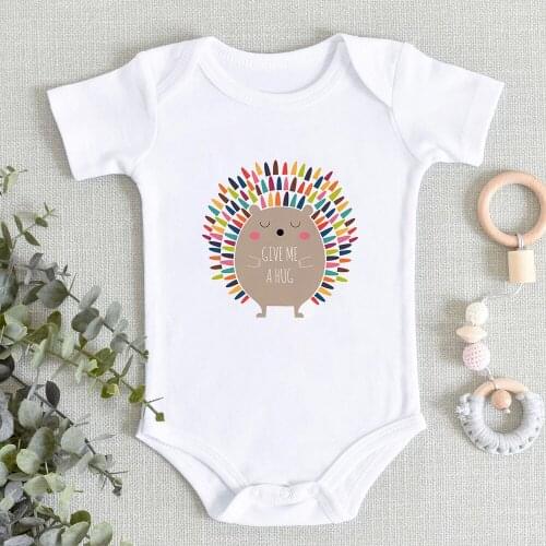 0-24M Newborn Romper Cartoon Hedgehog Printed Cute Funny Baby Boys Clothes Cozy Active Toddler Bodysuit Ropa De Bebe Niña