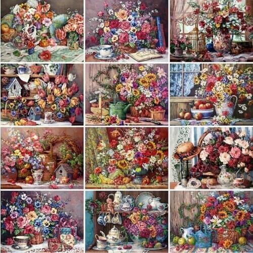 Evershine Diamond Painting Rose 5D DIY Diamond Embroidery Peony Flower Cross Stitch Mosaic Wall Decorations New Year Gift