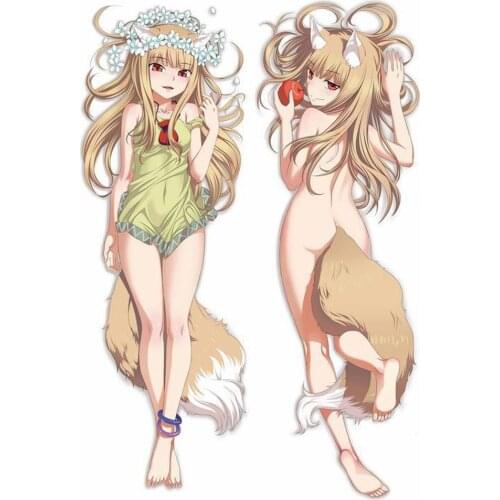 Hot Japanese Cool Anime Pillowcase Spice and Wolf Holo Throw Otaku Dakimakura Gift Bedding Hugging Body Pillow Case 150x50 CM