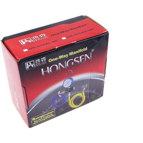 HS-470A-R410 Hvac 1-way Manifold gauge Single Gauge For R410 With 2pcs low Pressure Hose