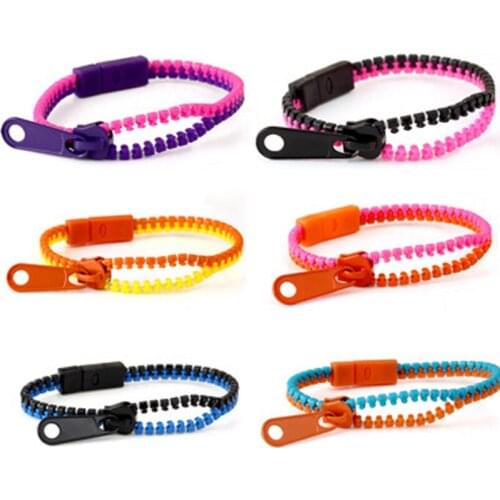 Fidget Toy Zipper Bracelets Bulk Set 26 PCS 7.48 Inches Dual-Color Keychain Pendant Party Favor Kit for Students Kids LXH