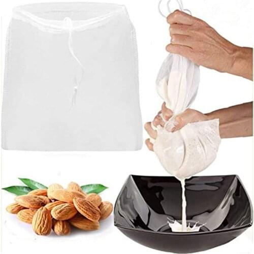 Soy Milk Wine Filter Bag Bag Nut Milk Bag Tea Coffee Oil Yogurt Filter Filtration Strainer Mesh Kitchen Filter Fabric Bags