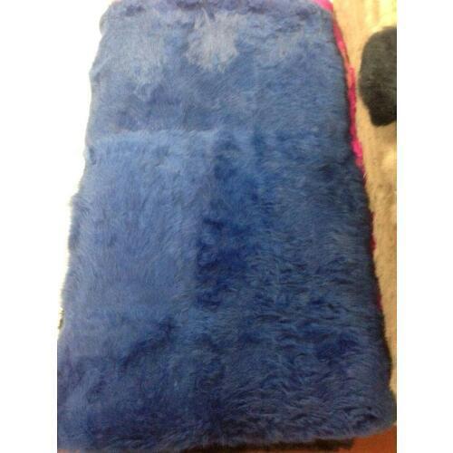 Dyed Dark blue plate rabbit fur 50CM*110CM piece