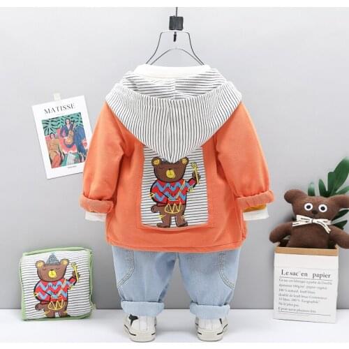 0-5 years Spring Boy Clothing set 2021 New Casual Cartoon Active Coat+T-shirt+ Pant Kid Children Baby Toddler Boy clothing