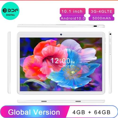 2021 10.1 Inch 4GB +64GB Android 10.0 Tablet Pc 3G 4G LTE Sim Card + WiFi + Bluetooth +GPS Mobile Phone Call Android Tablet Pc