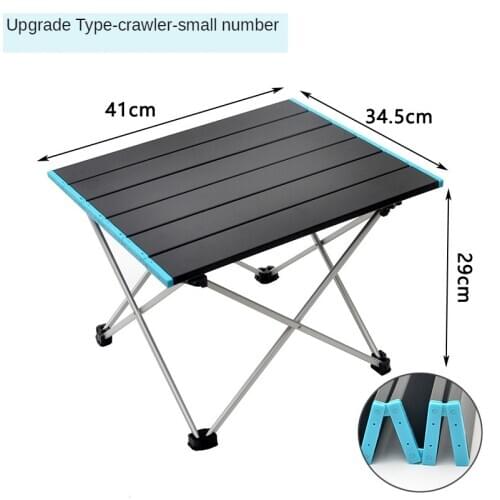 Outdoor camping folding table and table portable ultra-light aluminum table barbecue leisure mini tea table