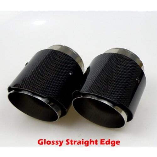 1 Piece Black Universal Various Type AK logo Carbon Fiber Car Exhaust Muffler Tip for MAZAD CX-5 GOLF