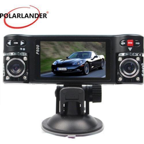 Driving Recorder F600 1080P Dual Lens 2.7" inch LCD Dual Cameras Night Vision HD DVR Car Vehicle 180 Degree Rotation 8 IR Lights
