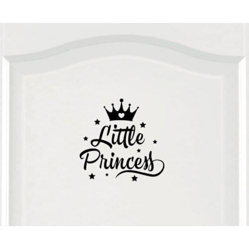 YOJA 25*24.5CM LITTLE PRINCESS Kids Rooms Door Decals Wall Decor Stickers Accessories D1-0233