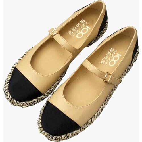 French charei100 highest edition most beautifuMary Jane womens shoes original design fashion flat shoes white high quality le