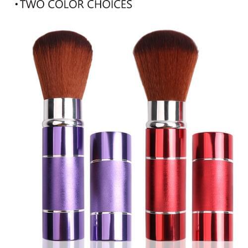 1Pcs 12.5*2.2cm Colorful Beautiful Professional Women Girls Face Beauty Makeup Cosmetic Tool Retractable Kabuki Blush Brush