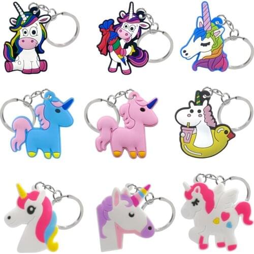 1pcs PVC Keychain Cartoon Figure Key Chain Anime Key Ring Kid Toy Holder Christmas Gift