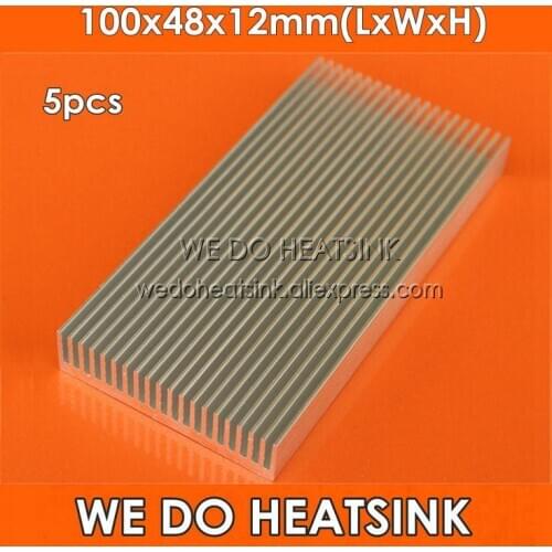 WE DO HEATSINK 5pcs 100x48x12mm DIY LED Power Useful Aluminum Heat Sink