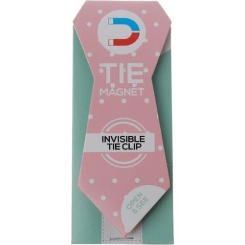 667E Practical Magnetic Tie Clip Invisible Elegant Mens Suit Jacket Stainless Steel Magnetic Lapel Pin Keep Necktie in Place