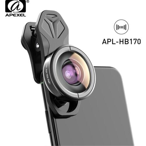 APEXEL Mulit-layer Optical Mobile Phone Camera Lens 170 Degree Super Wide Angle Lens Fisheye Lens For iPhone Samsung Huawei