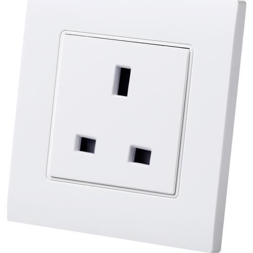 White 250V 13A 86 type Panel Britain Singapore HK UK Wire Cable Wall Outlet Grounding Concealed Adaptor Power Socket A8