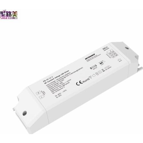 DC12V or 24V Dimmable RF 3 Channel Constant Voltage 3CH 40W LED Driver For single color, dual color or RGB LED Strip Light Tape