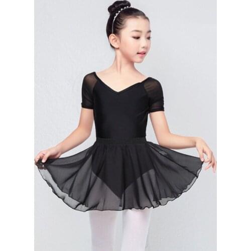 Children Girls Clothes Dance Ballet Latin Performance Costume Backless Bodysuit Rompers Jumpsuit Skirt 2 pcs Set for Kids Girl