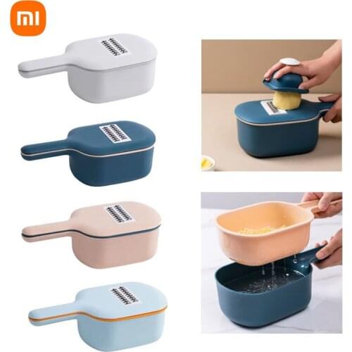 Xiaomi Jordan & Judy Multi-functional Vegetable Cutter Manual Slicer Potato Grater Carrots With Food Storage Box For Kitchen
