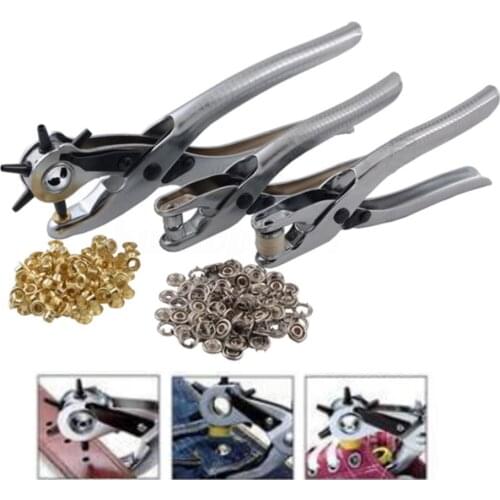 Belt Drilling Rivet Shedding Snap Pliers Set