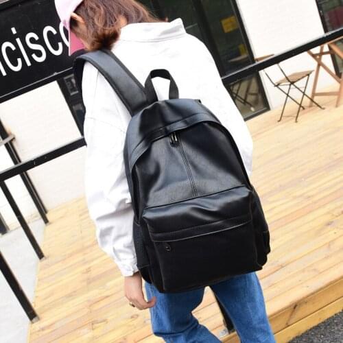 New Fashion Backpack Leisure Solid Color Backpack Student Schoolbag Large Capacity New Trendy Bag Neutral Style Leisure Backpack