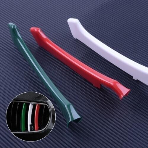 New 3pcs ABS Car Front Grill Grille Insert Trim Cover ABS Fit For Maserati Ghibli 2014 2015 2016 2017