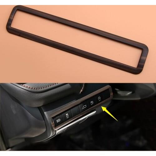 Plastic Wood Grain Headlight Switch Button Frame Cover 17.3 x 3.8 cm Fit For Toyota Camry 2018 2019 Car Accessories